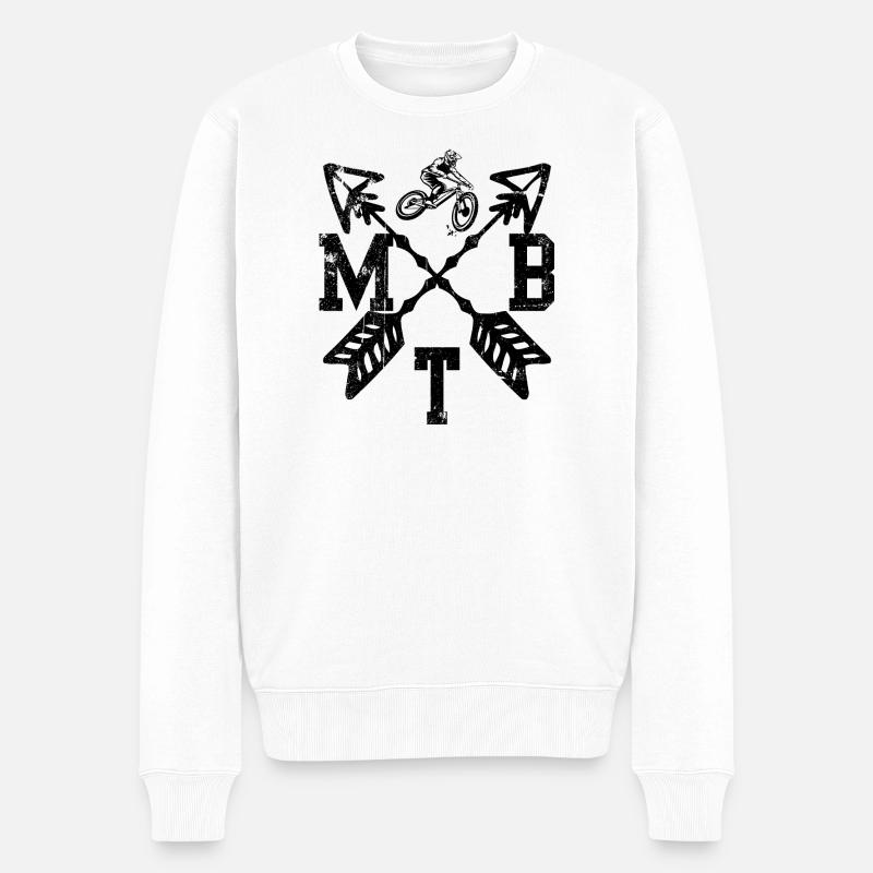 Flèche VTT - Pull Premium bio Homme - blanc