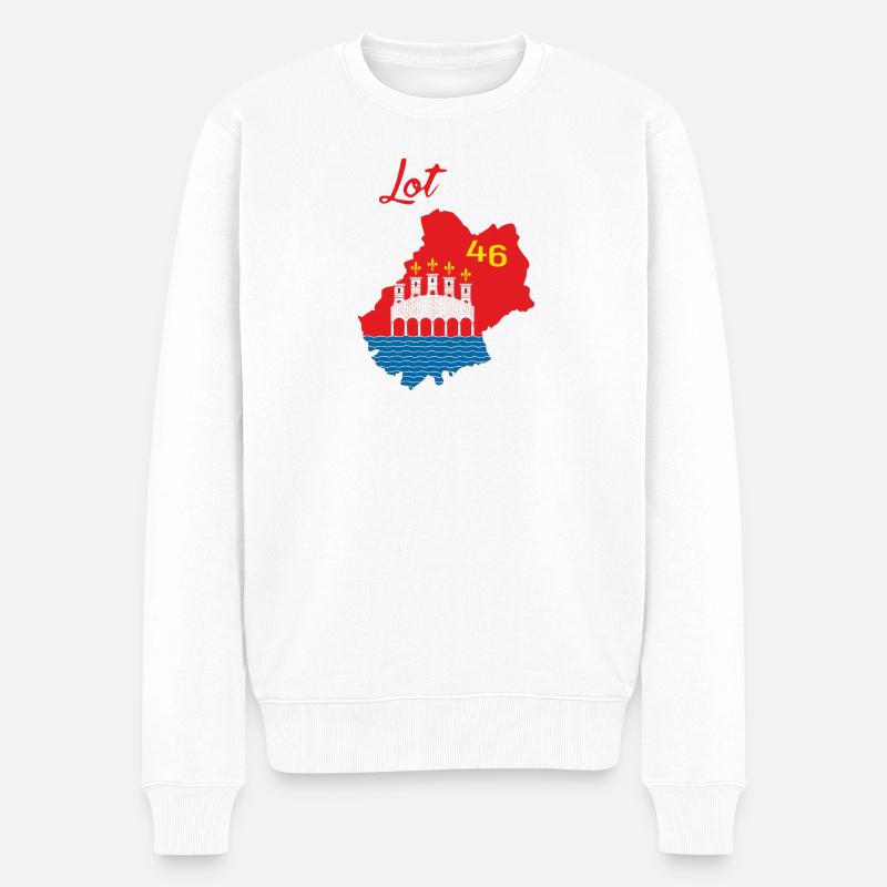 Los - Männer Premium Bio Pullover - Weiß