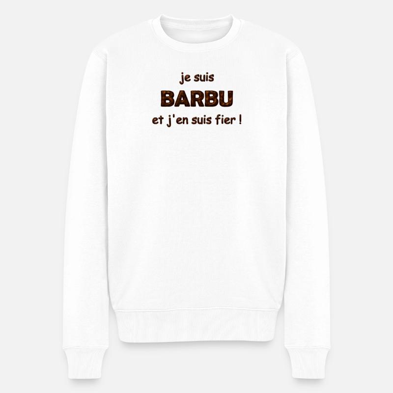 fier d être barbu - Pull Premium bio Homme - blanc