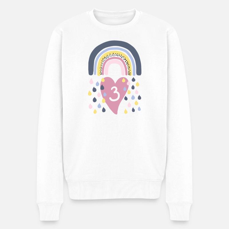Rainbow 3ème anniversaire Enfants - Pull Premium bio Homme - blanc
