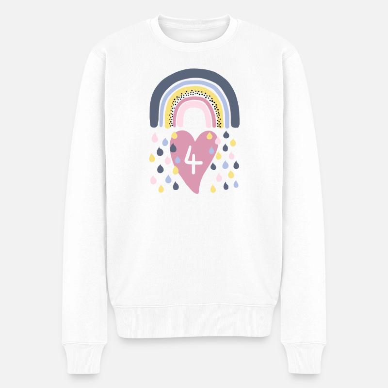 Rainbow 4ème anniversaire - Pull Premium bio Homme - blanc