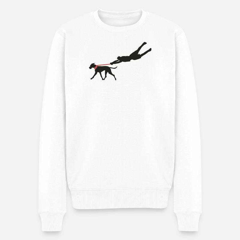 Noch in Ausbildung / kein Text - Männer Premium Bio Pullover - Weiß
