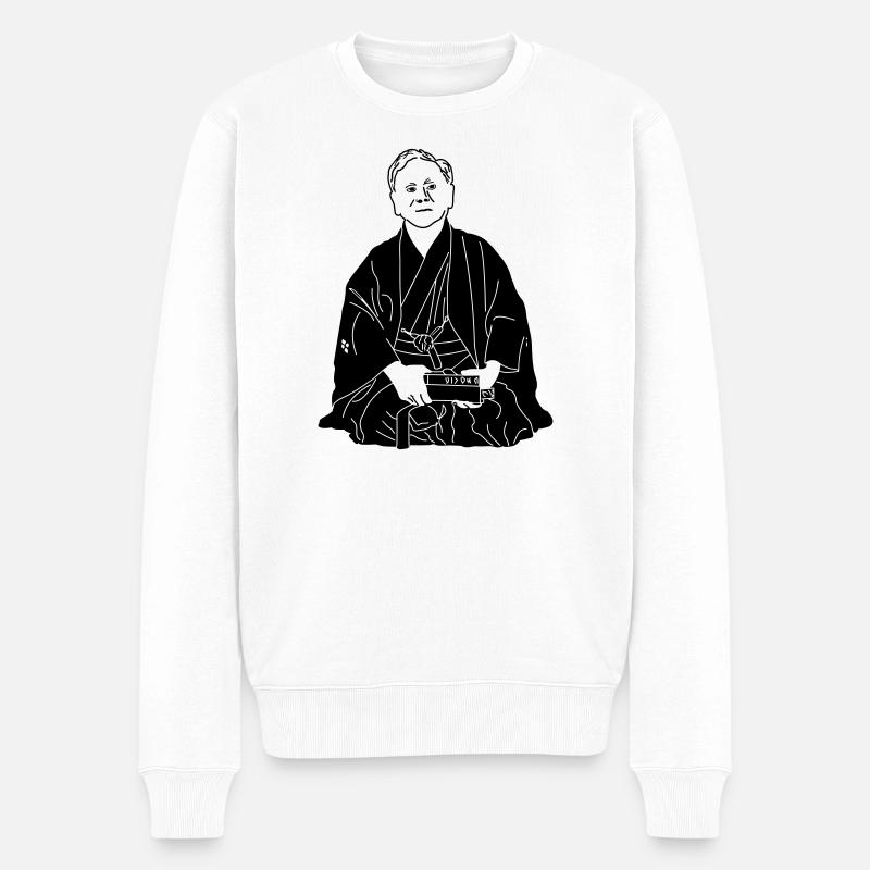 Gichin Funakoshi Shotokan karaté - Pull Premium bio Homme - blanc