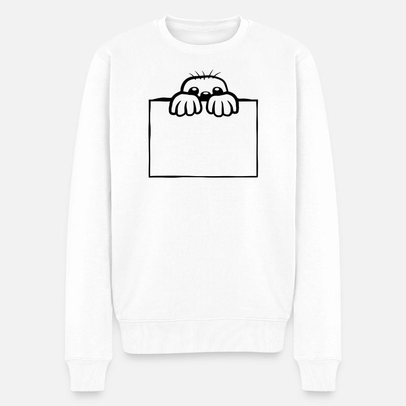 Conception de taupe de bouclier - Pull Premium bio Homme - blanc