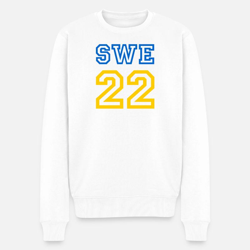 SWEDEN - Männer Premium Bio Pullover - Weiß