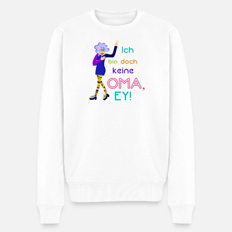 Oma Fun Stuff - lustige Geschenke für Oma - Männer Premium Bio Pullover - Weiß