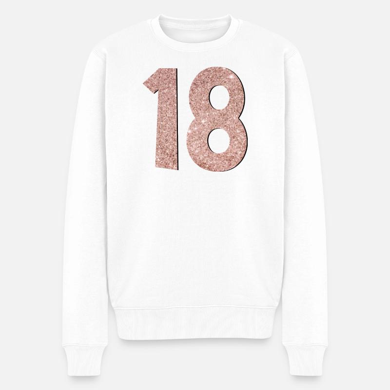 Numéro 18 - 18e anniversaire - dix-huit - Pull Premium bio Homme - blanc