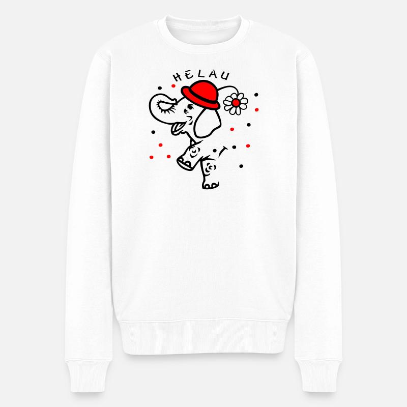 Fasching, Karneval, Konfetti - Männer Premium Bio Pullover - Weiß