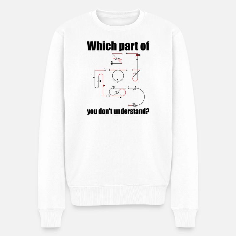 Aresti Symbol Kunstflugpilot Flugfiguren - Männer Premium Bio Pullover - Weiß