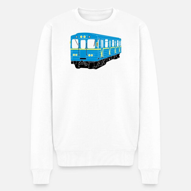 Kiewer U-Bahn - Männer Premium Bio Pullover - Weiß
