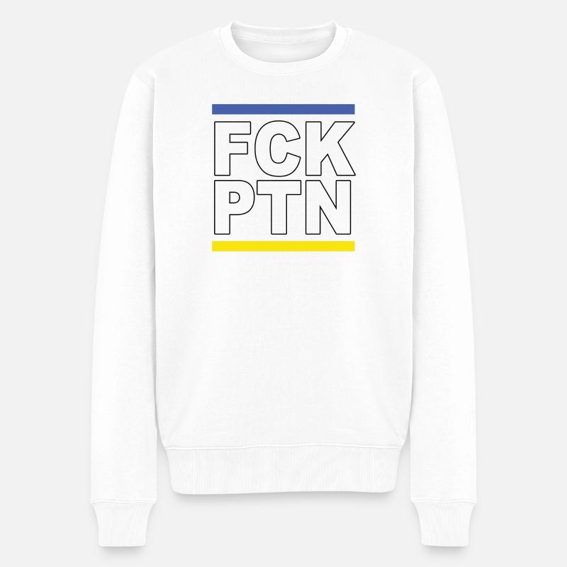 FCK PTN - Männer Premium Bio Pullover - Weiß
