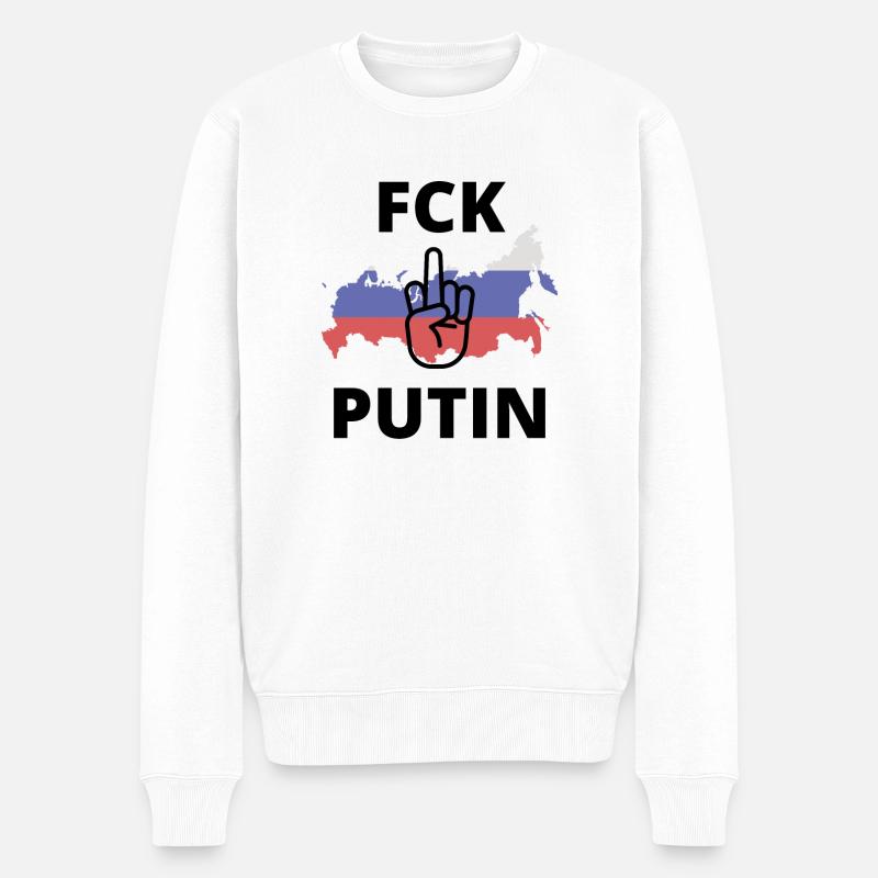 FCK PTN - Männer Premium Bio Pullover - Weiß