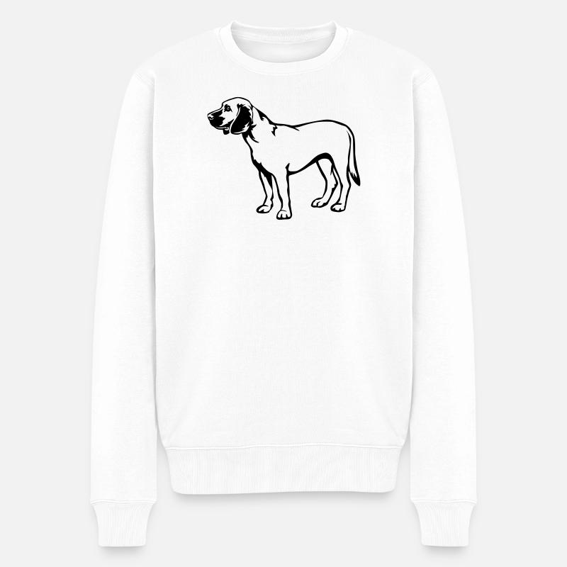 Hannoverscher Schweisshund - Männer Premium Bio Pullover - Weiß