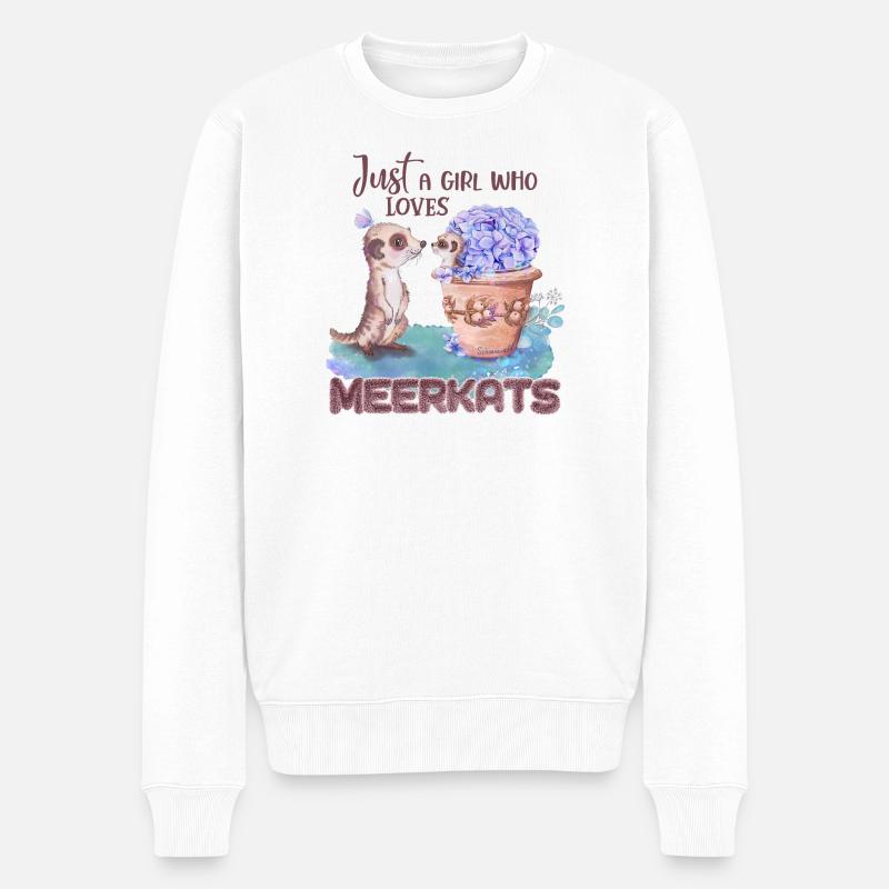 Juste une fille qui aime les suricates | Suricate - Pull Premium bio Homme - blanc