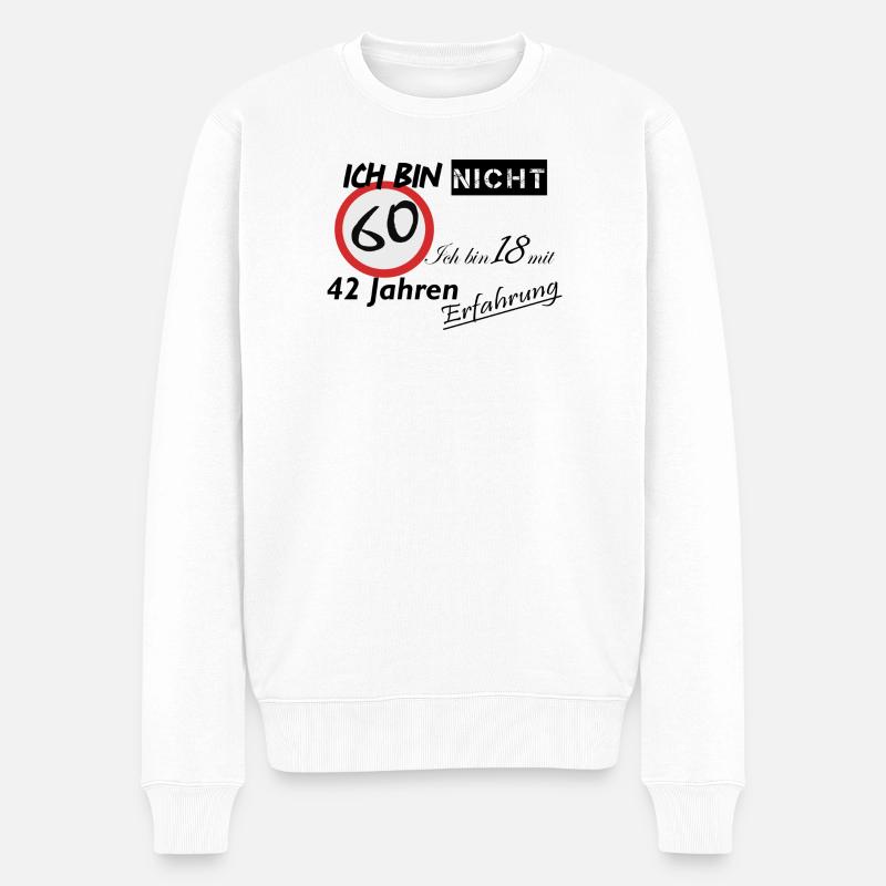 60-Sekunden Timer Design - Männer Premium Bio Pullover - Weiß