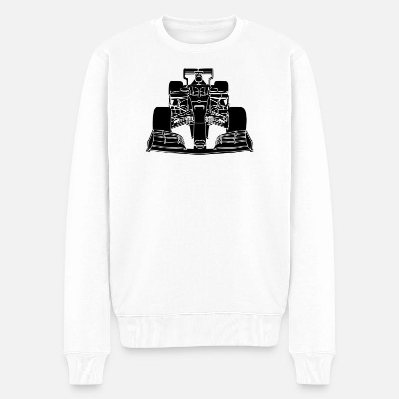 Rennfahrer - Männer Premium Bio Pullover - Weiß