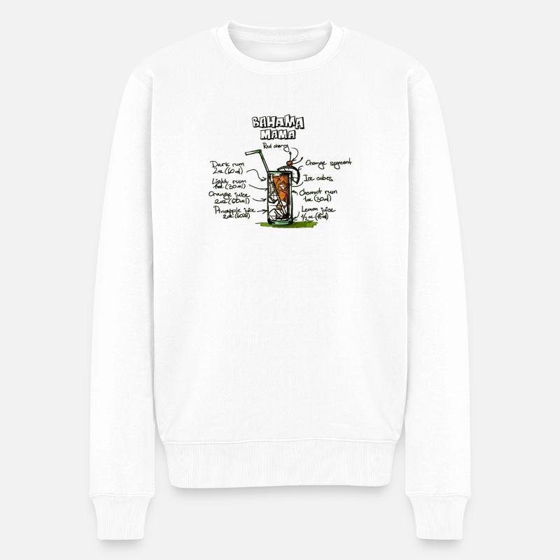 Bahama Mama Cocktail - Männer Premium Bio Pullover - Weiß