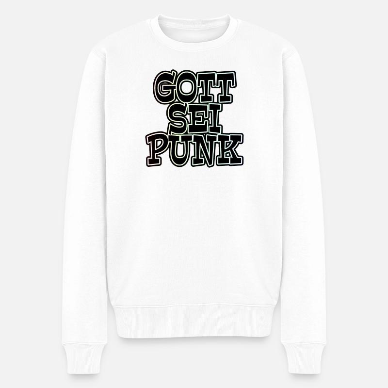 GOT SEI PUNK! - Männer Premium Bio Pullover - Weiß
