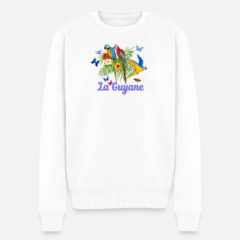 La Guyane - Pull Premium bio Homme - blanc