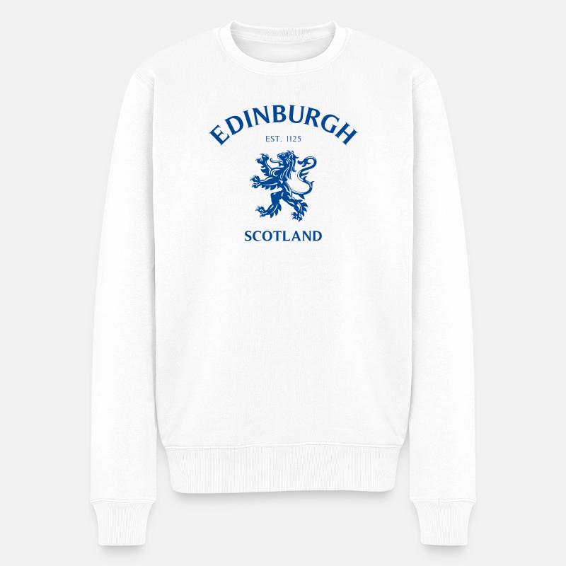 ÉDIMBOURG, Schottland, Écosse - Pull Premium bio Homme - blanc