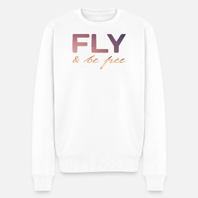 Volez et soyez LIBRE - Pull Premium bio Homme - blanc