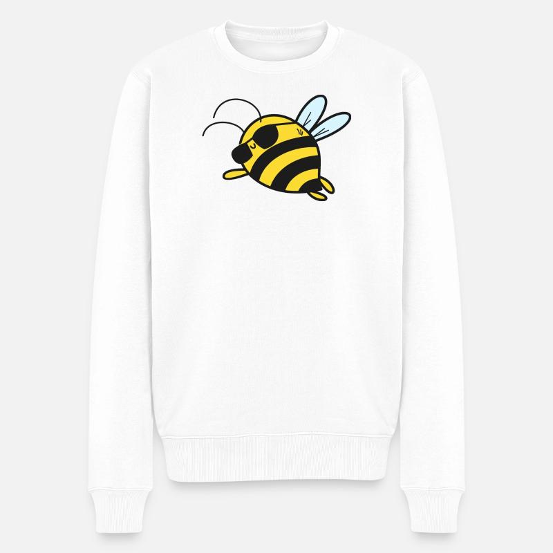 Biene Bienen - Männer Premium Bio Pullover - Weiß