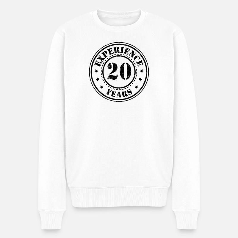 20 ans d’expérience 20 ans - Pull Premium bio Homme - blanc