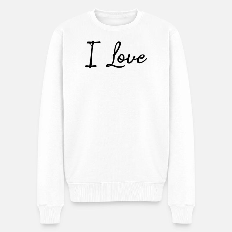 Liberté d’expression Paix Amour Déclaration Émotions - Pull Premium bio Homme - blanc