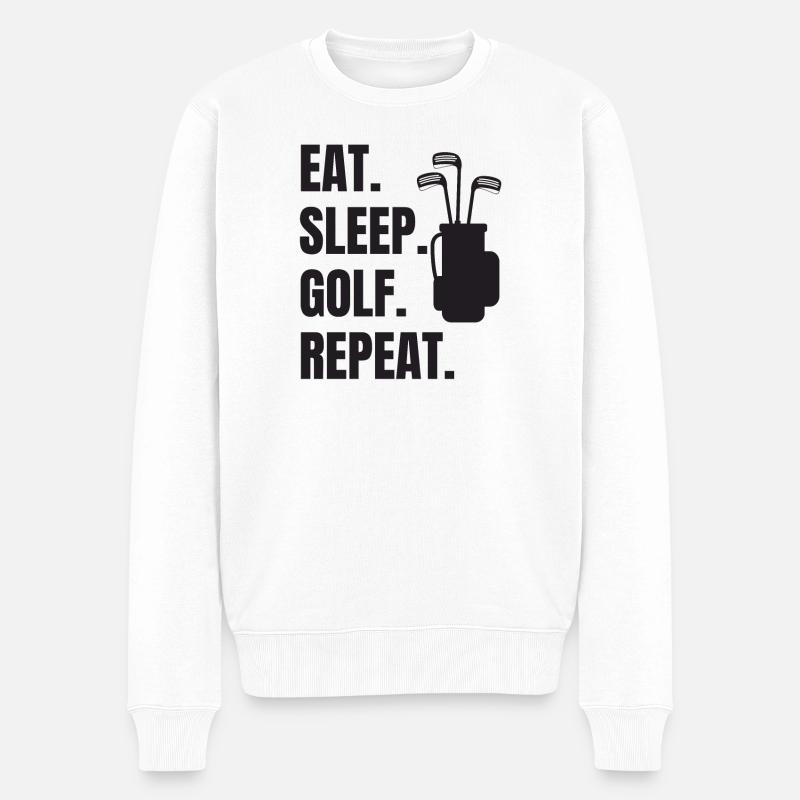 Golf-Humor - Männer Premium Bio Pullover - Weiß