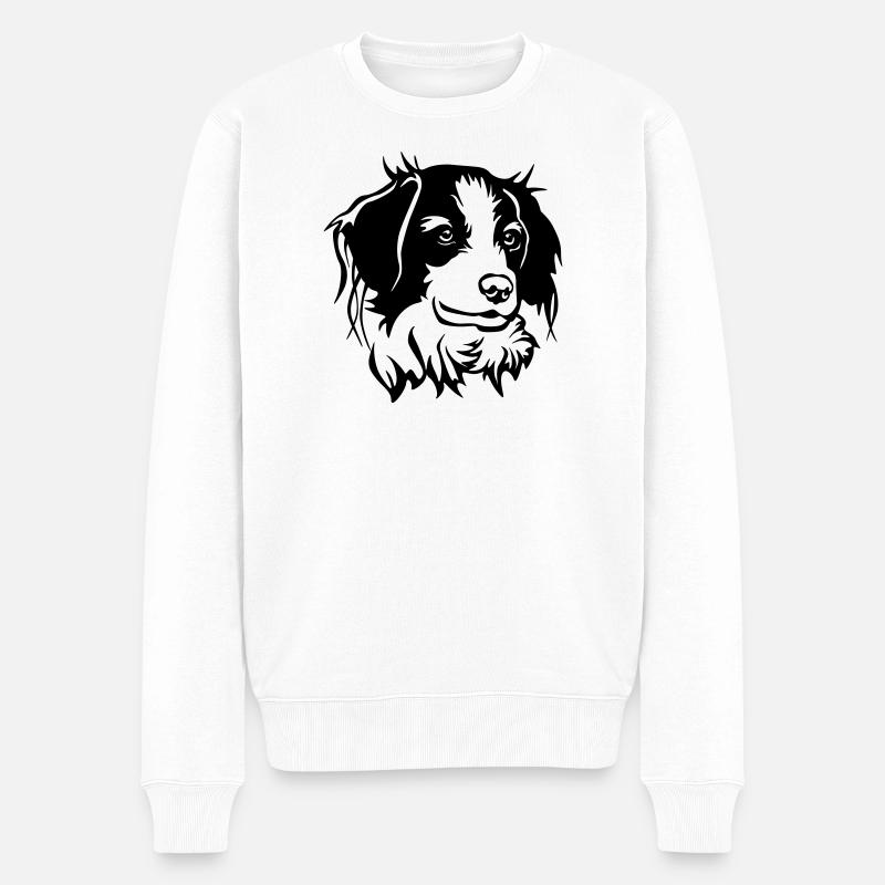 Tête de Kooikerhondje - Pull Premium bio Homme - blanc