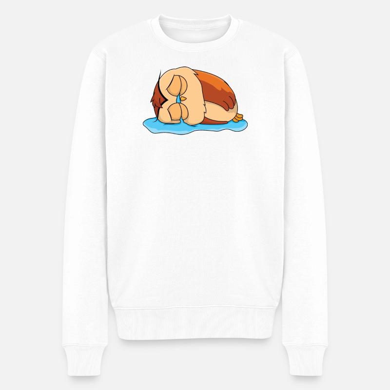Hibou triste - Pull Premium bio Homme - blanc