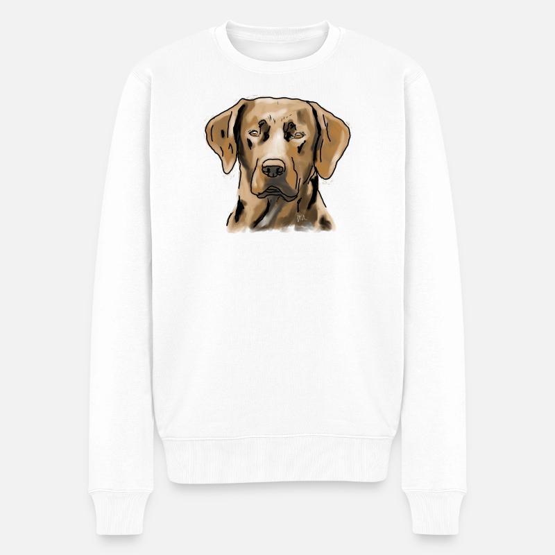 Labrador - Männer Premium Bio Pullover - Weiß
