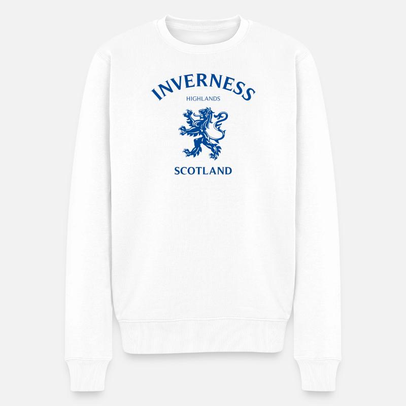 INVERNESS Schottland Scotland - Männer Premium Bio Pullover - Weiß