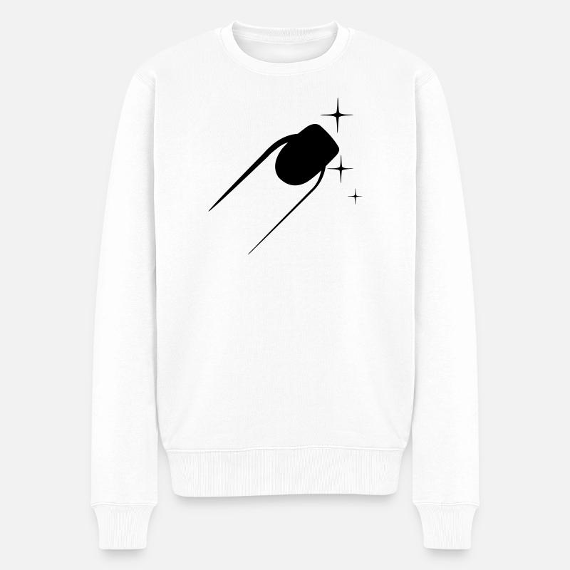 Nagellack-Pediküre-Logo - Männer Premium Bio Pullover - Weiß