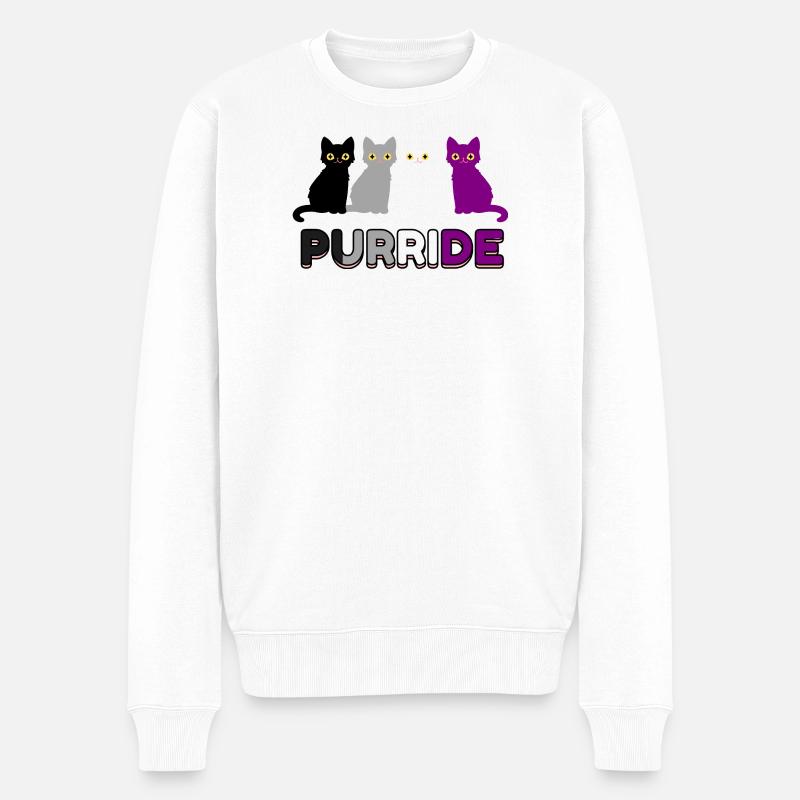 Purride Ace Pride - Männer Premium Bio Pullover - Weiß