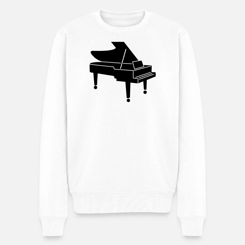 Piano - Pull Premium bio Homme - blanc