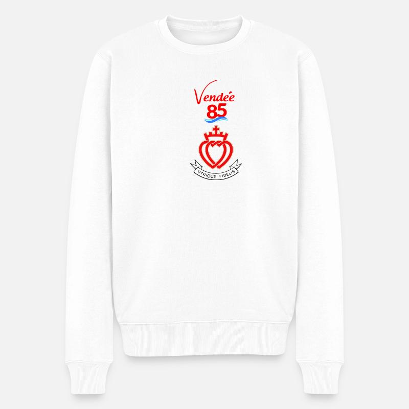 Vendée - Männer Premium Bio Pullover - Weiß