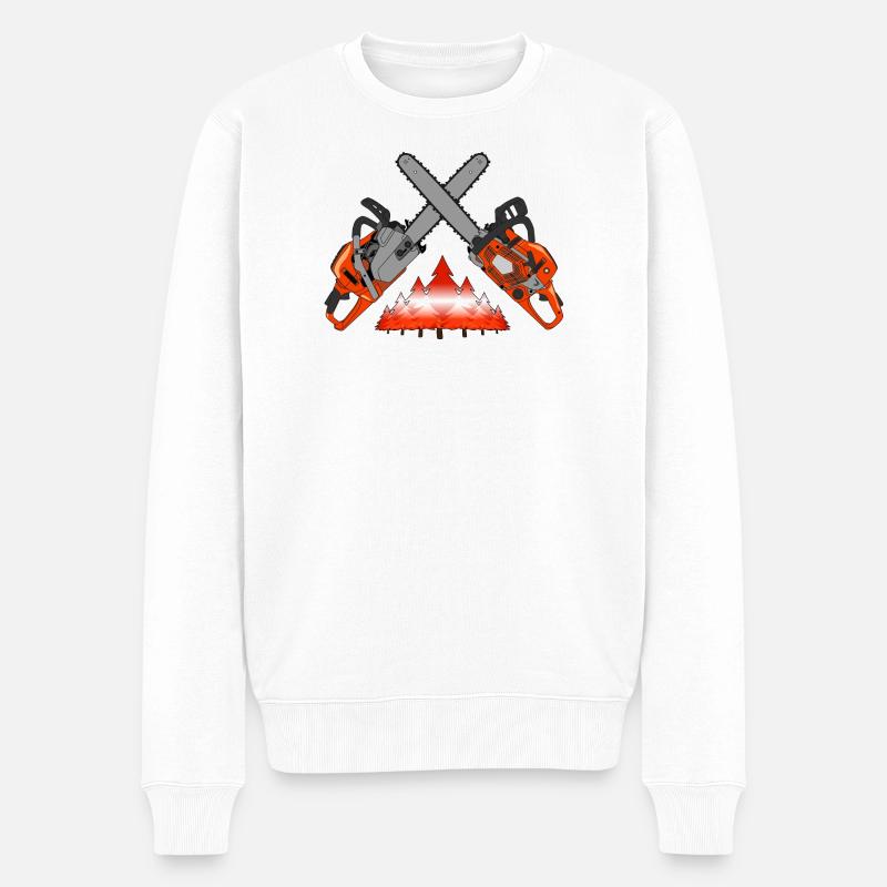 Tronçonneuse - Autriche - Pull Premium bio Homme - blanc