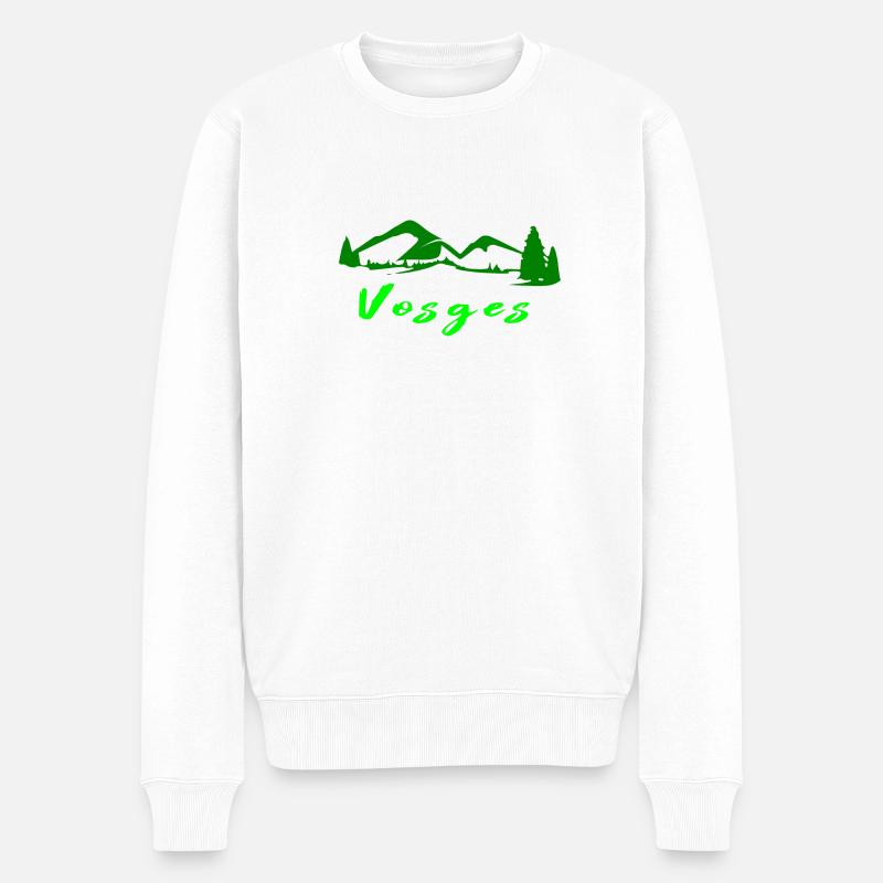 Vosges - Männer Premium Bio Pullover - Weiß