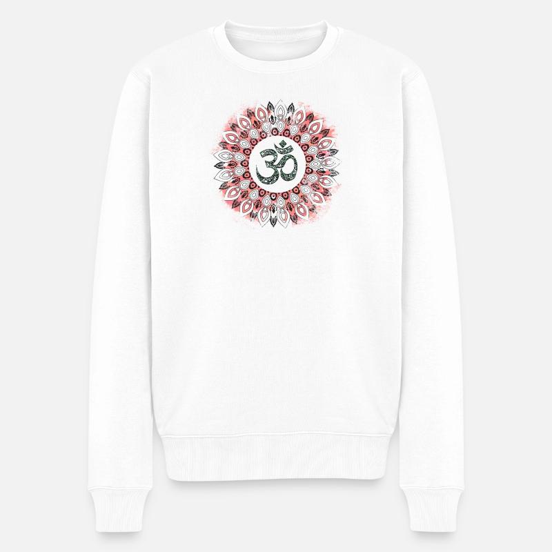 Yoga - Männer Premium Bio Pullover - Weiß