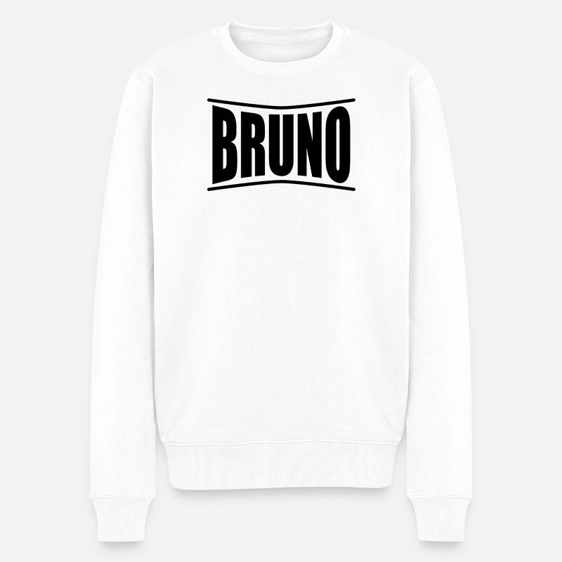 Idée cadeau t-shirt Bruno - Pull Premium bio Homme - blanc