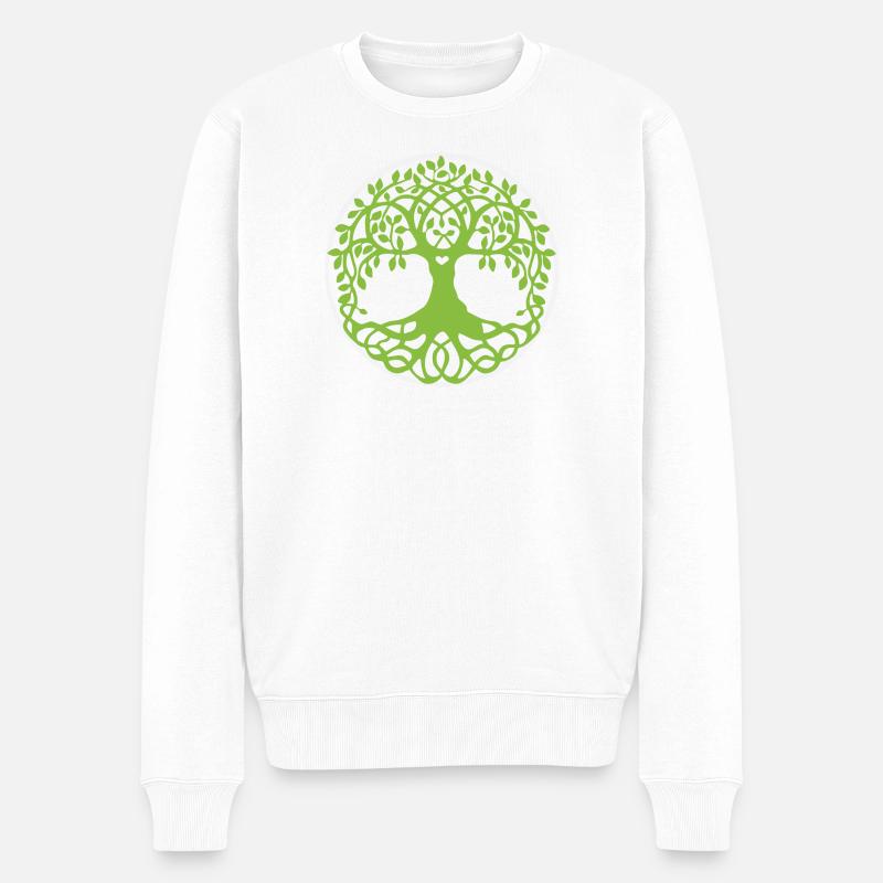 Mandala Arbre de Vie - Pull Premium bio Homme - blanc