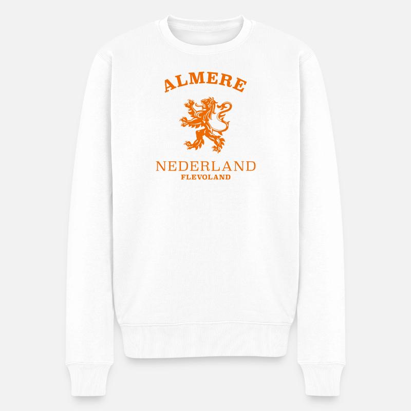 ALMERE Nederland Niederlande Netherlands - Männer Premium Bio Pullover - Weiß