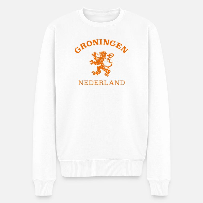 GRONINGEN Nederland, Pays-Bas, Pays-Bas - Pull Premium bio Homme - blanc