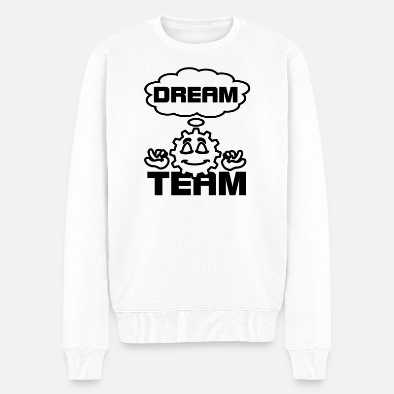 Dream-Team-Ausrüstung - Männer Premium Bio Pullover - Weiß