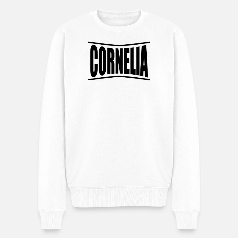Cornelia T-Shirt Geschenkidee - Männer Premium Bio Pullover - Weiß