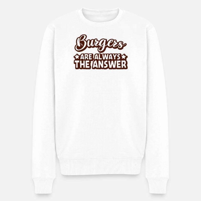 Burger Love Graphique - Pull Premium bio Homme - blanc