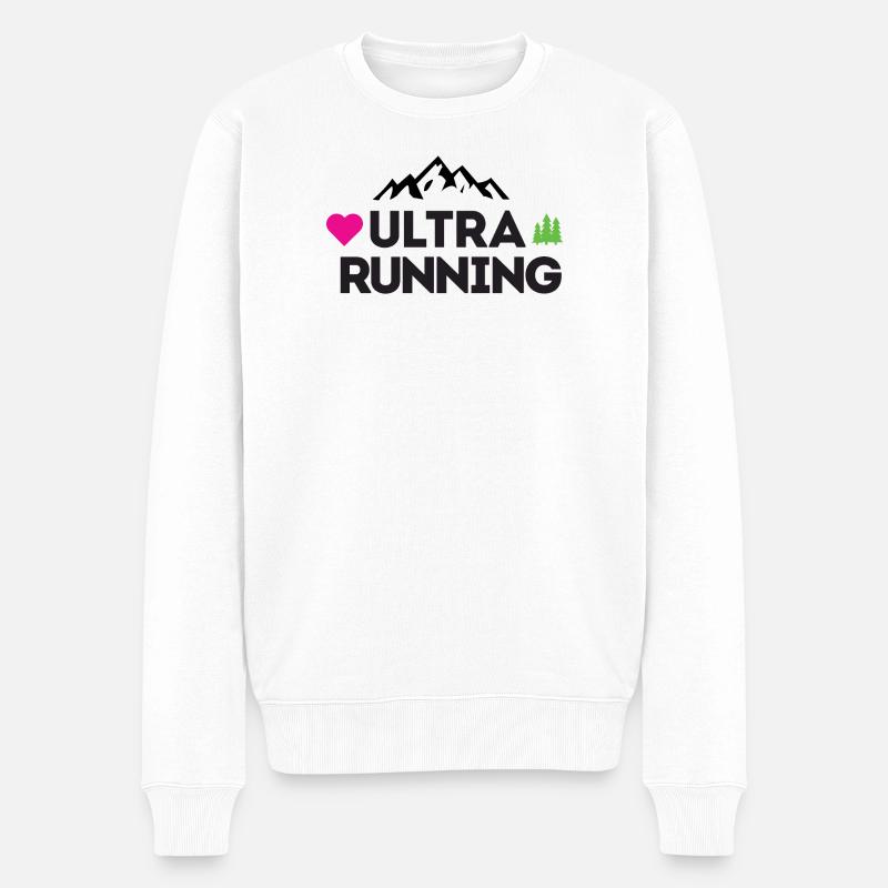 Ultra Running – Mon amour - Pull Premium bio Homme - blanc