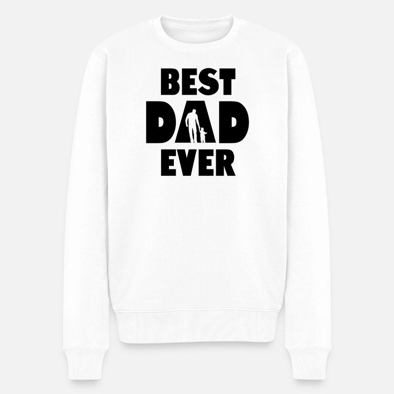 Bester Vater aller Zeiten - Männer Premium Bio Pullover - Weiß