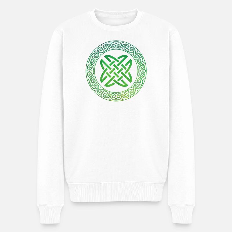 Celtic Knot - Männer Premium Bio Pullover - Weiß